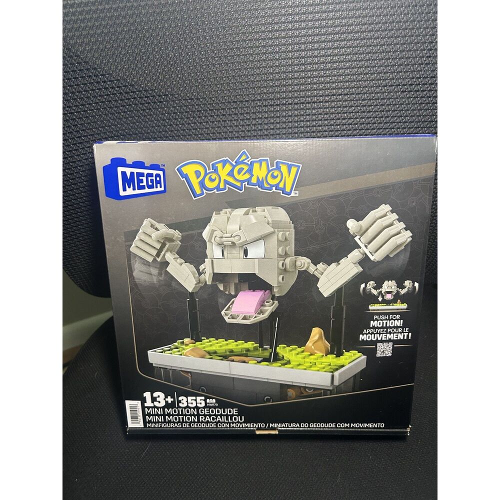 MEGA Pokemon Mini Motion Geodude Building Kit with Motion 355pc NIB